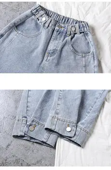 Talie Mare Harem De Femei Blugi Vintage Denim Pantaloni Prietenul Stradă Mama Blugi Casual Retro Blue Jeans Mujer Liber 2019