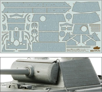 Tamiya 12646 Zimmerit Acoperire Foaie pentru Scara 1/35 Panther Ausf.G Devreme De Producție