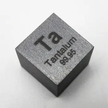 Tantal Metal 10 mm Cub de 16,6 grame 99.95% cu COA Element Ta Specimen