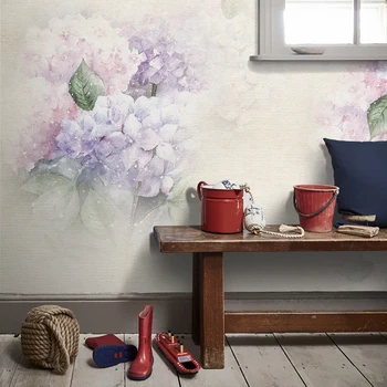 Tapet personalizat 3D Flori Violet Frunze Fluture Fotografie Murale, imagini de Fundal Pentru Camera de zi Dormitor Fundal TV de Perete Decor Acasă
