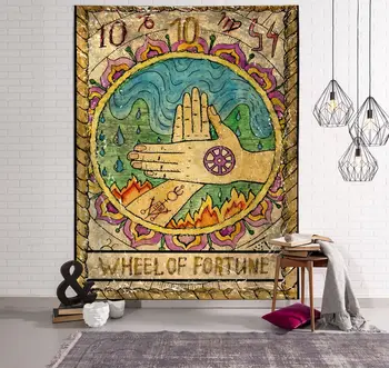 Tarot Stea Agățat De Perete Tapiserie Astrologie Vechi Vintage Tapiserie Vrăjitorie Hippie, Boem Tapiserii Murale