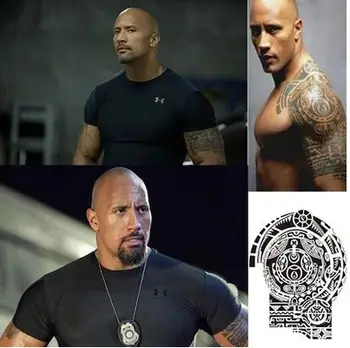 Tatuaj temporar 'Fast&Furious' Dwayne The Rock Johnson tatuaj de dimensiuni mari brațul detașabil, rezistent la apa flash tatuaj tatuaj pentru om,1 buc