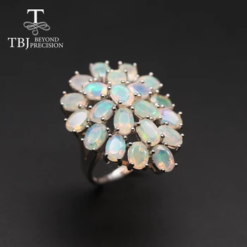 TBJ, de înaltă calitate Naturale Opal de Lux Inel de piatră prețioasă ovală taie 4*6mm 11 bucată 10.5 ct argint 925 bijuterii fine pentru femei