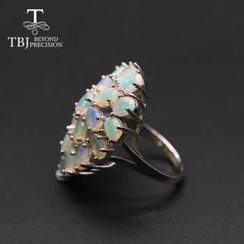 TBJ, de înaltă calitate Naturale Opal de Lux Inel de piatră prețioasă ovală taie 4*6mm 11 bucată 10.5 ct argint 925 bijuterii fine pentru femei