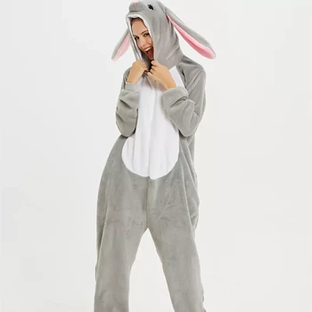 Te la mashimaro Kigurumi Huligan Iepure Trusou Pentru Femei Adulte Animal Pijamale Lungi Urechi de Iepuras dintr-O Bucata Pijama Fata PIJAMALE Cosplay Costum