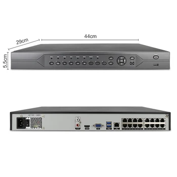 Techage H. 265 16CH de 5MP, 3MP 2MP 8CH 4K 48V POE NVR P2P ONVIF Recorder Video de Rețea pentru Camera IP de Supraveghere CCTV Sistem