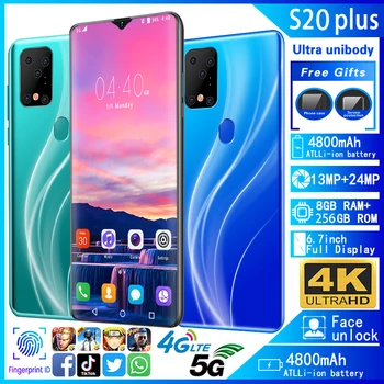 Telefoane Mobile Galay S20plus rețea 5G 8GB RAM 128GB ROM Octa Core, Camera 5 Snapdragon 855 smartphone Samsu S20 telefon en-Gros