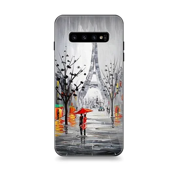 Telefon De Lux Caz Pentru Samsung A10 A20 A30 A40 A50 A60 A70 A51 A71 Sticla Capac Spate Paris Turnul Eiffel
