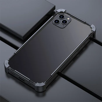 Telefon rezistent la socuri Caz pentru iPhone 12 mini 11 pro x xs max xr 7 8 plus SE 2020 Aluminiu metal bara Complet Capacul de protecție coque