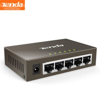 Tenda TEF1105P-4-63W 5-Port Ethernet Switch de Rețea, Lungă de peste 250 m Distanta de Stabilă sursă de Alimentare PoE, Plug and Play, Durabil și Sigur