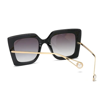 Tendința Supradimensionate Perla ochelari de Soare Femei 2020 Vintage Marca Gradient de Ochelari de Soare Nuante Mare Rama de Ochelari UV400 Oculos de sol