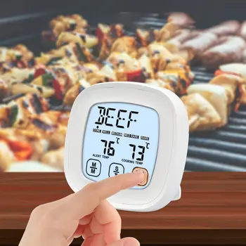 Termometru alimentar rezistent la apa Touch Screen Timer Bucătărie Termometru Electronic de Copt GRĂTAR Termometru de Carne