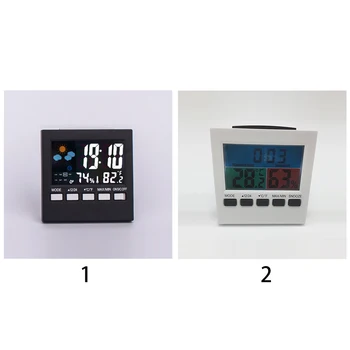 Termometru Monitor LCD Ecran Umiditatea Interioară Monitor Electronic Display Digital de Temperatura cu Alarma Ceas / Calendar Voce