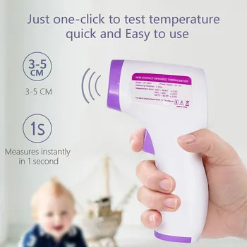 Termometru Non-contact Fruntea Corpului Infraroșu Termometru Pentru Adulti si Copii Cu Display LCD Digital cu Laser Instrument de Temperatură
