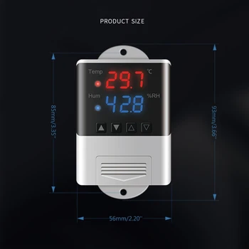Termostat de Umiditate AC 110V 220V Temperatura Umiditate Controler pentru Incubator 448A