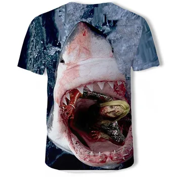 Terro Rechin T Camasa Barbati Mării Tricou Punk Rock Haine 3d T-shirt Animal Rap-HipHop Fitness Tee Mens Îmbrăcăminte 2020 Nou Topuri Casual