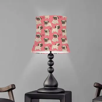 Tesatura Lampă De Masă Umbra Drăguț Câine Pug Printuri Abajur Modern În Stil European Lampă De Perete Acoperă Lampă De Cristal/Lumânare Abajur