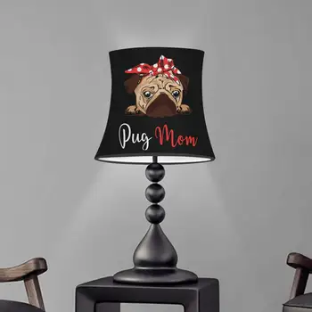 Tesatura Lampă De Masă Umbra Drăguț Câine Pug Printuri Abajur Modern În Stil European Lampă De Perete Acoperă Lampă De Cristal/Lumânare Abajur