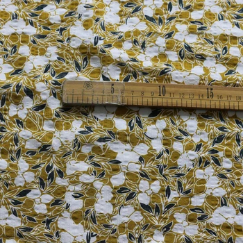 Tesatura subtire de bumbac tifon floral moale crep de bumbac material de vară pentru copii 100*145cm