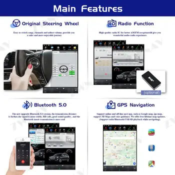 Tesla Android cu Ecran De 9 Auto Multimedia Player Pentru OPEL Vauxhall Holden Astra J 2010-2013 Navigatie GPS Radio stereo BT unitatea de cap