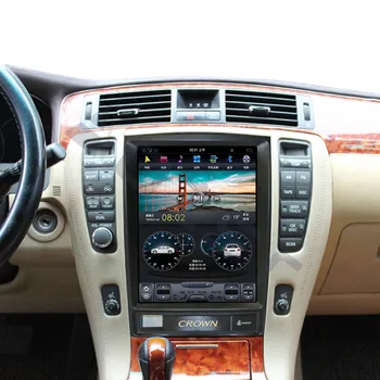Tesla stil Android 8.1 PX6 4GB ROM GPS Auto Navigatie Pentru TOYOTA CROWN 12 recorder radio auto radio player hd Cu bluetooth