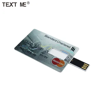 TEXTUL MI creative Bank card de 64GB usb 2.0 flash drive USB pen drive 4GB 8GB 16GB 32GB memory Stick