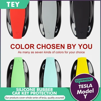 TEY Cheie Fob Acoperire pentru Tesla Breloc Telecomanda Caz cu Silicon Accesorii Auto din Cheie Masina Suport Protector pentru Modelul Y