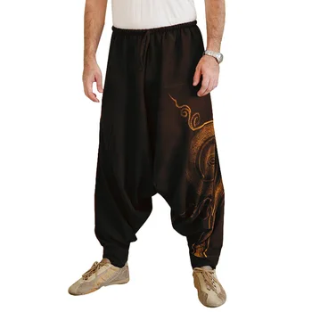 Thai Deal Africane Tradiționale Trib Indian Bărbați Pantaloni Harem Medieval, Renascentist Pirat Viking Largi Picior Pantaloni Costume Cosplay