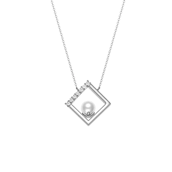 Thaya Design Original, Placat Cu Argint Felinar Colier De Perle Artificiale De Culoare Argintie Lanț Pandantiv Bijuterii Fine Pentru Femei, Cadou