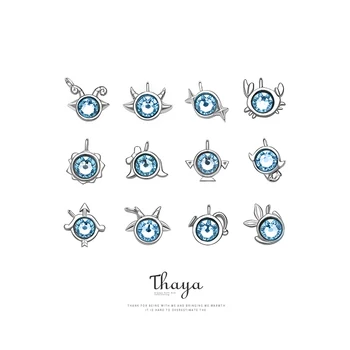 Thaya Design Original S925 Argint Nebule Bratara Doamnelor Douăsprezece Constelații Picătură De Ulei De Femei De Moda Brățară De Link-Ul De Bijuterii Fine