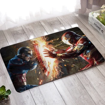 The Avengers Marvel iron Man, Spiderman serie de covoraș baie living Picior pad camera Copiilor Anti-alunecare decorative, covor