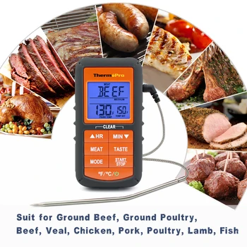 ThermoPro TP06S Bucătărie Digital Termometru de Gătit Singură Sondă Alimentară Termometru de Carne cu Timer/Alarmă de Temperatură Pentru GRĂTAR