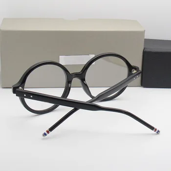 Thom Brand Acetat Retro Rotund Rama de Ochelari pentru Bărbați și Femei Optice Ochelari de vedere cu Lentila clara oculos de grau