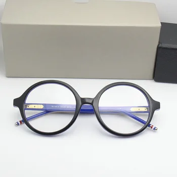 Thom Brand Acetat Retro Rotund Rama de Ochelari pentru Bărbați și Femei Optice Ochelari de vedere cu Lentila clara oculos de grau
