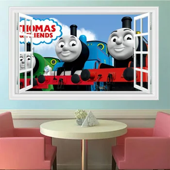 Thomas 3D autocolante de perete autocolante creative camera copiilor decor perete autocolante cu efect 3D pentru camera copiilor decor DIY