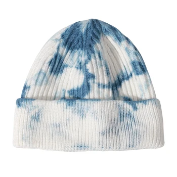 Tie-dye pălărie tricotate pălărie de iarnă șapcă pentru bărbați/femei de cald tricot pălărie de femei/barbati beanie de bumbac de înaltă calitate pentru a menține cald Skullcap 2020