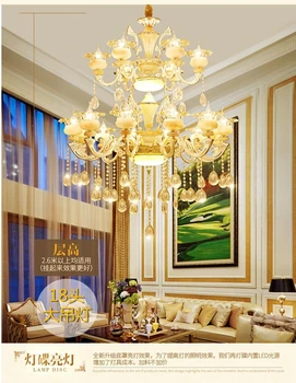Tiktok Uimitor de Cristal Pandantiv candelabru led lustră de cristal 110-240V E14 Living Restaurant Noptieră Lumina hotel de prindere