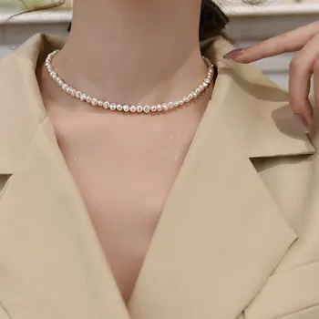 TIMEONLY de Lux, Imitații de Perle Lanț Cravată Neckalce pentru Femei Doamnelor Retro Neckalces Cadou de Aniversare Bijuterii Stil Japonia