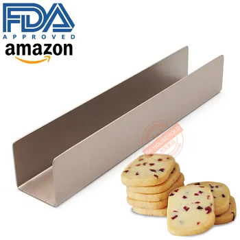 Timp de Afine Cookie-uri Mucegai în Formă de U Cookie-uri de Copt Instrumente de Mucegai Dreptunghiulară Non-Stick de FDA