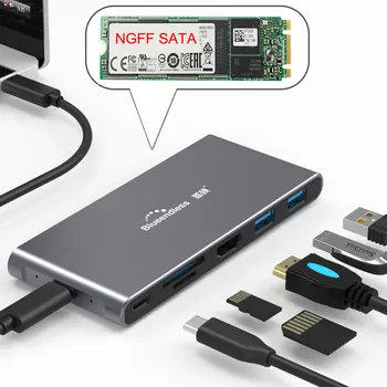 Tip C 3.1 Splitter Port USB C HUB pentru Multi USB 3.0 HDMI Adaptor pentru MacBook Pro Laptop docking station SSD caz Cabina de unitati solid state