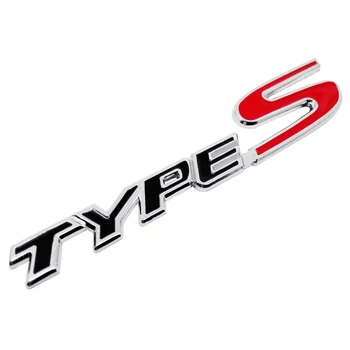 TIPURI de Metal de TIP S Car Styling Retehnologizare Portbagaj Logo Emblema Autocolant Pentru Honda Acura Accord Civic modelului spirior Odyssey modelului spirior CRZ dio