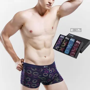 Tipărite L-XXXL 4BUC/Set Fierbinte de Vânzare de Lenjerie de corp Confortabil de Înaltă Calitate Moale Modale Respirabil Bărbați Boxer Sexy Cuecas Populare