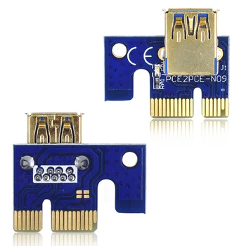 TISHRIC VER 009S PCI-E PCIE PCI Express Molex 6pini la SATA 1X USB 3.0 16X Extender Adaptor LED Miniere Riser Card
