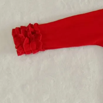 Toamna iarna Moda Fete Americane de tip Boutique, Costum Rosu de Desene animate de Imprimare Cireasa de Maneca de Sus 2 buc 0-16T Copii Fete de Moda Set