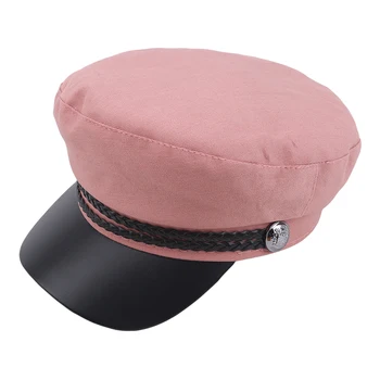 Toamna Pălării De Iarnă Pentru Femei Solid Negru Simplu Octogonal Capac De Vânzător De Ziare Barbati Casual Ladies Lână Pălărie De Iarnă Bereta Femei Pictor Capac