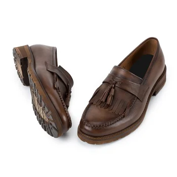 Toamna Rotund Toe Slip pe Om Pantofi Confortabili din Piele Mocasini Casual Mocasini Handmade pentru Bărbați Platforma Încălțăminte SS110