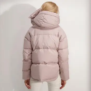Toamna si iarna femei cu maneci lungi cald Pufos rață în jos jachete paltoane windpropf casual mai gros jos haina cu eșarfă wq411 dropship