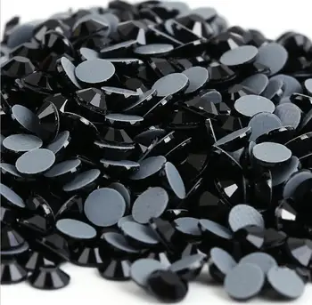 Toate dimensiunile Negru DMC Fier Pe Pietre/Spate Plat Unghii Hot fix Cristal Pietre Strass Cusut & Tesatura de Îmbrăcăminte pietre