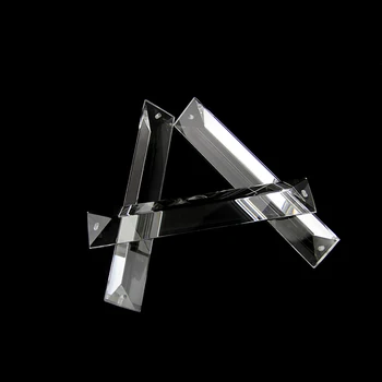 Toate Dimensiunile Tunderea Triunghi Clar Prism În 2 Găuri De Cristal, Candelabre Din Sticlă Pandantive Piese De Sticlă De Lampă Picătură Pandantive
