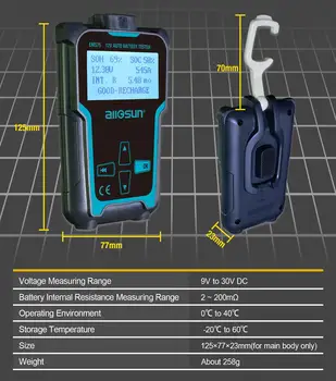 TOATE-SOARE EM575 12V și 24V Auto Vehicul Baterie de Masina Tester Multifuncțional Check-Metru Digital cu Analizor de Diagnostic